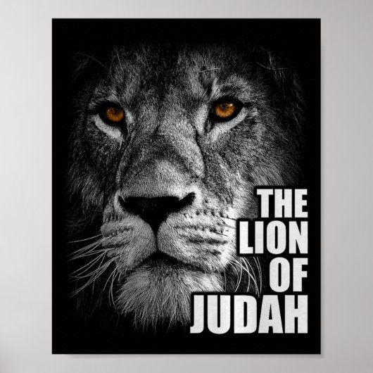Löwe von Juda Jesus Christlicher Glaube Über Angst Poster (Vorne)