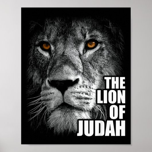 Löwe von Juda Jesus Christlicher Glaube Überwindet Poster (Vorne)