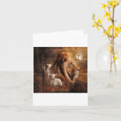 Löwe von Juda Lamm Gott Kreuz Jesus Licht Gott Karte (Gelbe Blume)