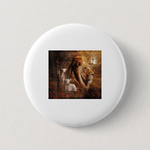Löwe von Juda Lamm Gottes Kreuz Jesus Licht Gott  Button