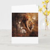 Löwe von Juda Lamm Gottes Kreuz Jesus Licht Gott Karte (Gelbe Blume)