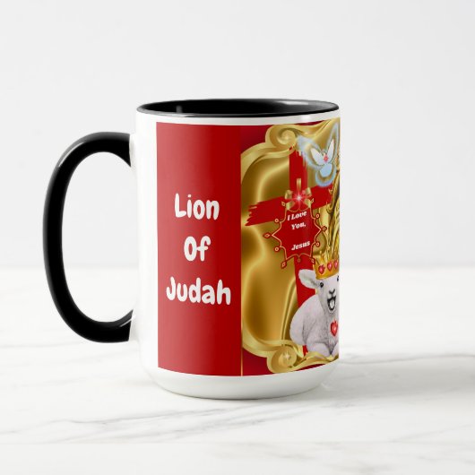 Löwe von Juda Lamm Gottes Tasse (Links)