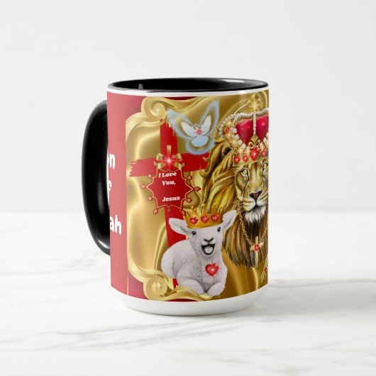 Löwe von Juda Lamm Gottes Tasse (Vorderseite Links)