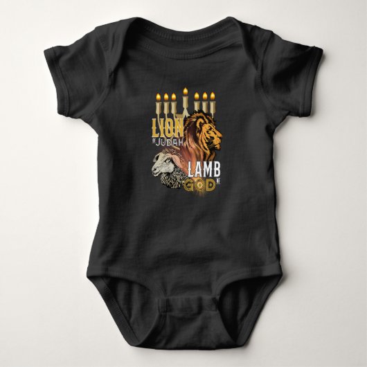Löwe von Juda Lamm Gottes Unisex Baby Strampler (Vorderseite)
