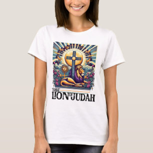 Löwe von Juda Männer Frauen Vintage Religiöses Tie T-Shirt