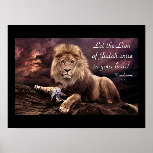 Löwe von Juda Offenbarung 5:5 Poster (Vorne)