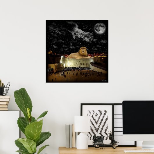 Löwe von Juda Western Wall Poster (Heimbüro)