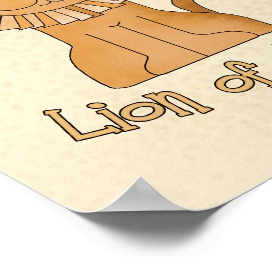 Löwe von Judah 8"x10" Kinderzimmer Art Poster (Ecke)