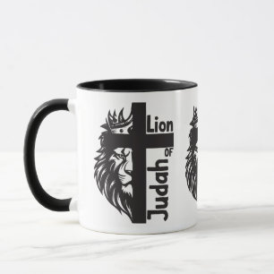 Löwe von Judah Bold Half Löwe Halbkreuz Christlich Tasse