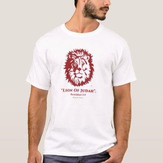 "Löwe von Judah" der T - Shirt-Kirschrotlogo T-Shirt