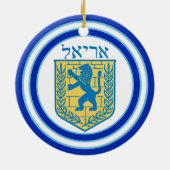 Löwe von Judah Emblem Ariel Hebrew Keramikornament (Hinten)