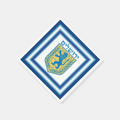 Löwe von Judah Emblem Jerusalem Hebräisch Serviette (Ecke)