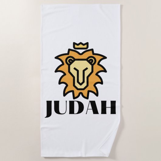 Löwe von Judah Faith Beach Handtuch (Vorderseite)