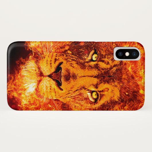 Löwe von Judah Flaming Red Case-Mate iPhone Hülle (Rückseite (Horizontal))