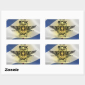 Löwe von Judah Hebrew Rechteckiger Aufkleber (Blatt)