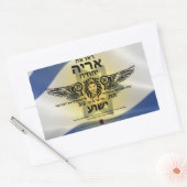 Löwe von Judah Hebrew Rechteckiger Aufkleber (Umschlag)