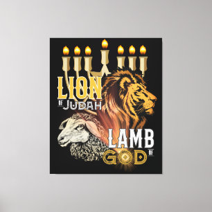 Löwe von Judah Lamm der Leinwand Gottes