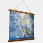 Löwe von Judah Lamm Gottes Christlicher Ostern Wandteppich Mit Holzrahmen (Gewinkelt)