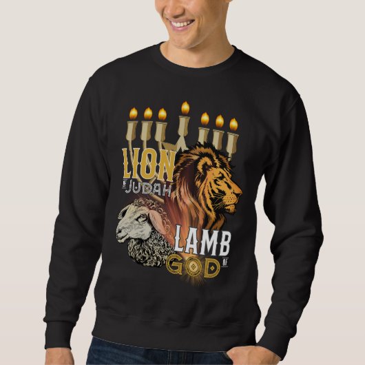Löwe von Judah Lamm Gottes Sweatshirt (Vorderseite)