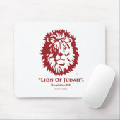 "Löwe von Judah" Mausunterlage-Kirschrotlogo Mousepad (Mit Mouse)