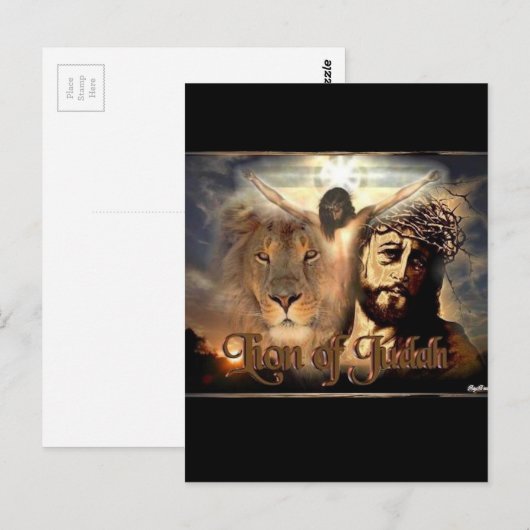 Löwe von Judah Postkarte (Vorne/Hinten)