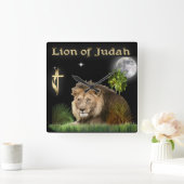 Löwe von Judah Quadratische Wanduhr (Zuhause)