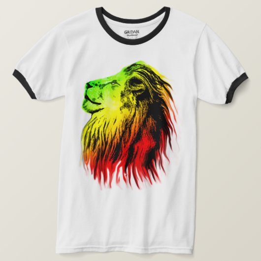 Löwe von Judah - Rasta T-Shirt (Design vorne)