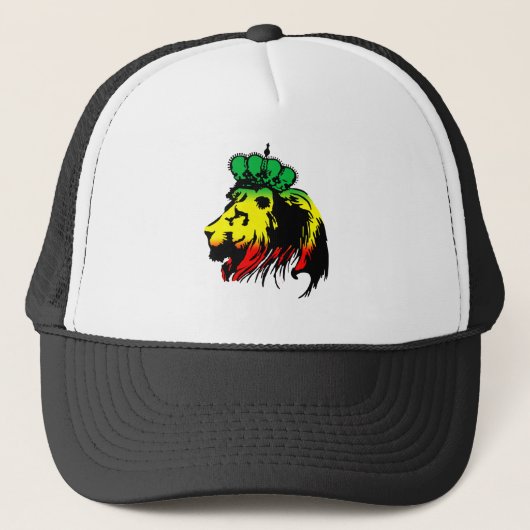 Löwe von Judah Rasta Truckerkappe (Vorderseite)