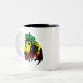 Löwe von Judah Rasta Zweifarbige Tasse (Vorderseite Links)