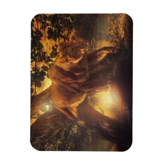 Löwe von Judah - Rastafara - Reggae Rasta Magnet (Vertikal)