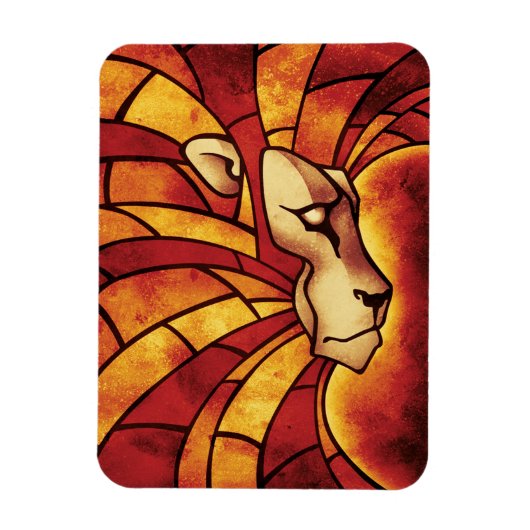 Löwe von Judah - Rastafara - Reggae Rasta Magnet (Vertikal)