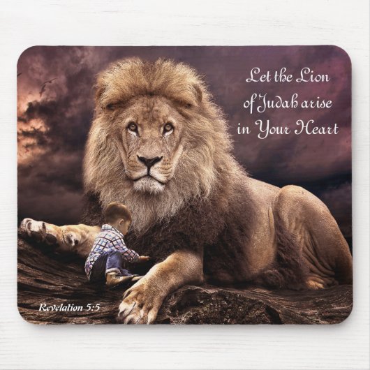 Löwe von Judah Rev. 5:5 Mousepad (Vorne)