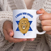 Löwe von Judah Star von David . Ich stehe zu Israe Kaffeetasse