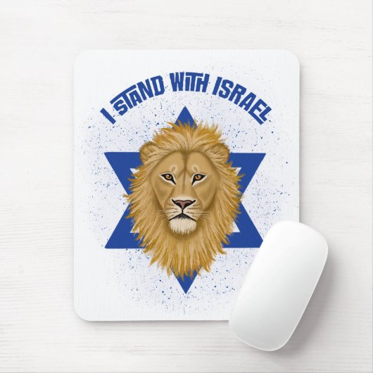 Löwe von Judah Star von David . Stand mit Israel Mousepad (Mit Mouse)