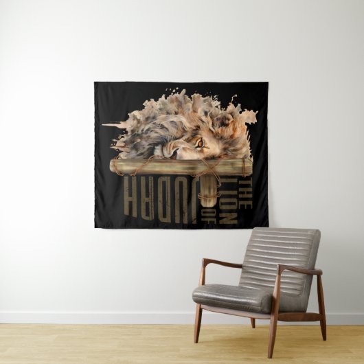 Löwe von Judah Tapestry Wandteppich (Beispiel (Horizontal))