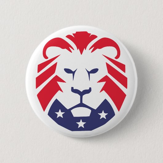 Löwe von Patriots Flag Button (Vorderseite)
