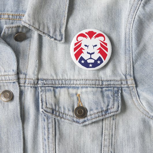 Löwe von Patriots Flag Button (Beispiel)