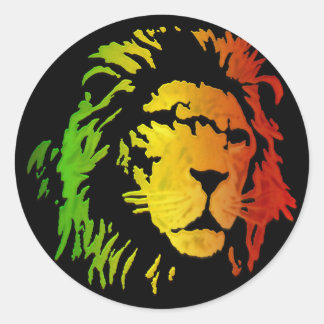 Löwe von Zion Judah Reggae Lion Runder Aufkleber