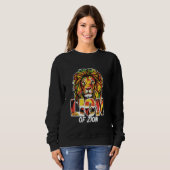 Löwe von Zion Rasta Reggae Design Sweatshirt (Vorne ganz)