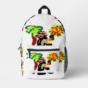 Löwe warm Blüte Bedruckter Rucksack