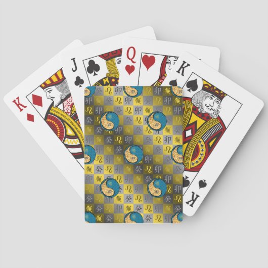 Löwe & Wasser Kaninchen Spielkarten (Rückseite)