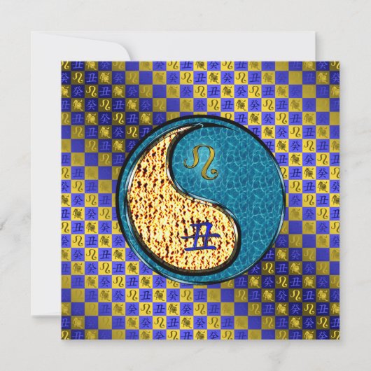 Löwe & Wasser Ochse Karte (Vorderseite)