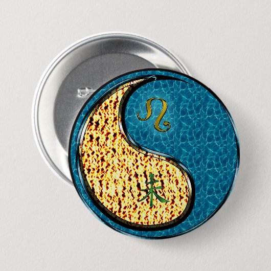 Löwe & Wasser Ziege Button (Vorne & Hinten)