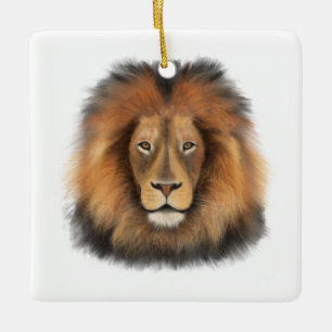 Löwe Wasserfarbe Leo König Safari Tier Dschungel K Keramikornament