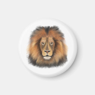 Löwe Wasserfarbe Leo König Safari Tier Dschungel K Magnet