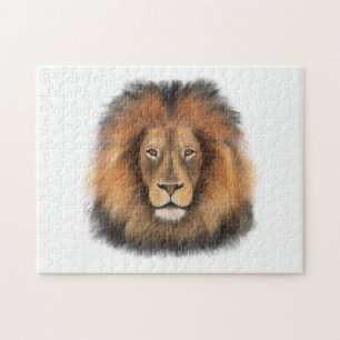 Löwe Wasserfarbe Leo König Safari Tier Dschungel K Puzzle