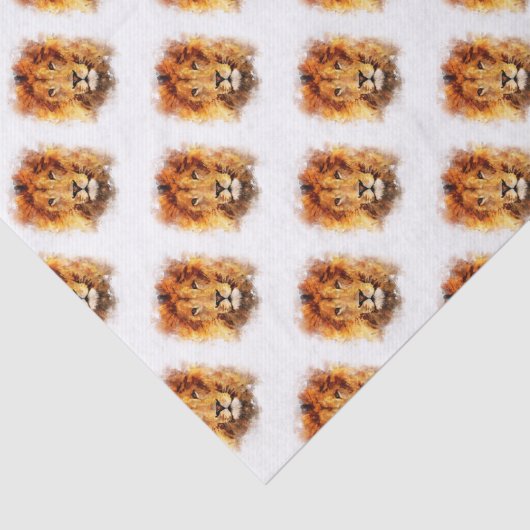 Löwe Wasserfarbe Seidenpapier (Ausschnitt)