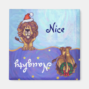Löwe-Weihnachten Magnet