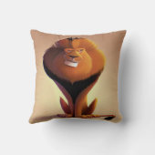 Löwe zeichnend Cartoon Kissen (Rückseite)