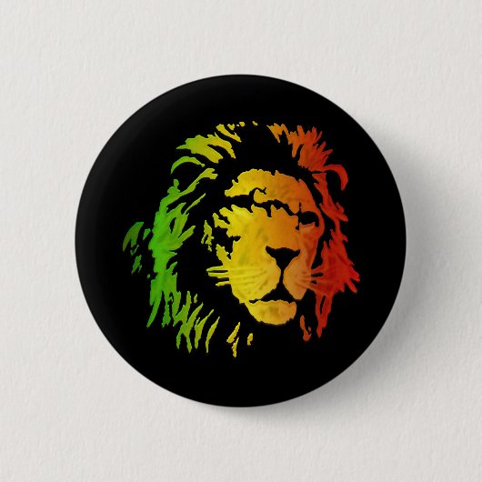 Löwe Zion Judah des Reggae-Löwes Button (Vorderseite)